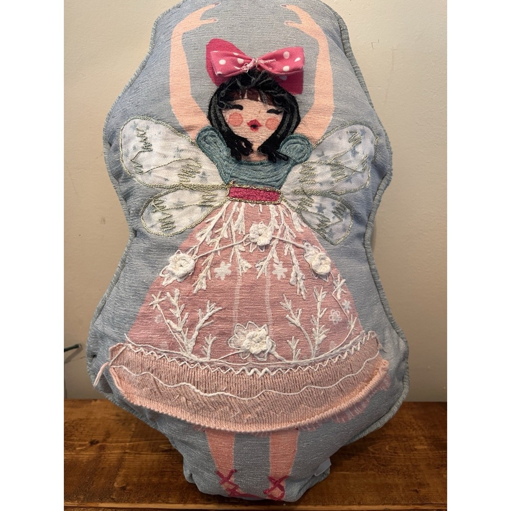 Martha Stewart Christmas Sweet Nutcracker Pals Pillow Fairy Ballerina